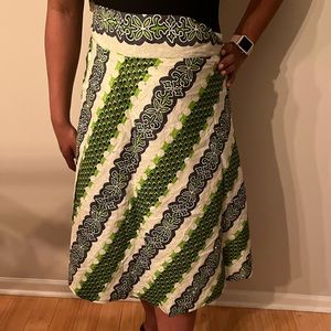 ⭐️ Green, white, and Black Nigerian Wrap Skirt